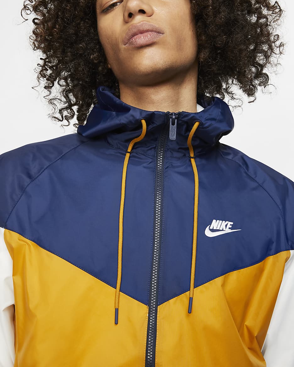 Blue and yellow windbreaker best sale